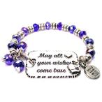 May オール Your Wishes Come True Expression アーマー サファイア クリスタル ブレスレット(海外取寄せ品)