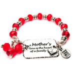 A Mother's ラブ Is the ハート of the ファミリー Expression アーマー レッド クリスタル ブレ(海外取寄せ品)
