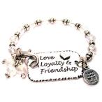 ラブ Loyalty and フレンドシップ Expression アーマー クリスタル ブレスレット(海外取寄せ品)