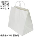 手提げ袋 紙 白無地 HV75晒無地 (t0) | ギフトバッグ 紙丸紐白 手提袋 XZT00933