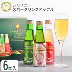敬老の日 シャイニー スパークリングアップル詰合せ 6本入 SP-B 青森県産 りんごジュース SP-B (送料込) (-SP-B-)(t01) | ギフト 内祝い 誕生日 プレゼント