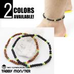 Yahoo! Yahoo!ショッピング(ヤフー ショッピング)ウッドビーズアンクレット ラスタカラー カラフルビーズ メンズアクセサリー