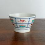 砥部焼くらわんか大格子赤梅笹梅山窯ご飯茶碗飯碗伝統工芸品民藝品ギフトプレゼ...