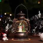 スノードーム Lewondr クリスマスオルゴール スノーグローブ LEDライト付き 8曲自動ループ クリス