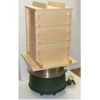 (徳用3点セット) ガスかまど はがまくん 羽釜33cm 桧角セイロ深9寸三重 付きセット 画像(5) ガスカマド