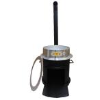 (徳用2点セット) 特撰国産品 激務に耐える マルタ印 末代かまど 1斗用 (羽釜45cm付) 4mm鋼板 煙突付きカマド　(zs)