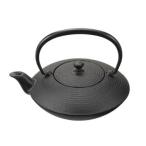 (正規品 特選国産品) 南部鉄器 鉄急須 平形糸目 0.2l E-159-S (W139 D120 H108 750g) 日本製 及源鋳造 OIGEN プレゼント 父の日 母の日 敬老の日 zm