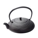 (正規品 特選国産品) 南部鉄器 鉄急須 平形おび 0.6l E-117 (W188 D164 H136 1.4kg) 日本製 及源鋳造 OIGEN 白湯 プレゼント 父の日 母の日 敬老の日　zm