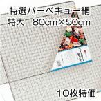 (10枚セット特価) バーベキュー網 (特大) BBQ網 50×80cm バーベキューあみ BBQあみ (zmK4/zs)