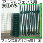(11本セット) アニマルフェンス 支柱のみ フェンス1.2m×20m用 全長165cm シンセイ (法人or運送会社営業所止め)