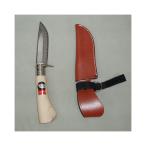 土佐 レジャーナイフ 刃渡120mm ダマスカス 安来青紙鋼