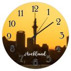 ショッピングsailing Sailing City Auckland Wood Wall Clock City Souvenir Gift Round Clock Cities