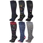 Dr. Motion Women 6 pairs pack everyday compression knee high socks (Assorte