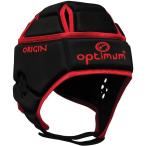 Optimum Unisex Senior Origin Protective Headguard - Black/Red, Small