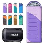 KANYAK Water-Resistant Portable Purple Sleeping Bag for Adults Teens and Ki