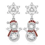 ショッピングsnowman Christmas Snowman Earrings Snowflake Earrings for Women Girls Sterling Silv