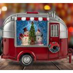 Musical Snowman in a Camper Decoration by San Francisco Music Box Company