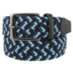 Belts.com мужской тканый сборник комплект .. ткань стрейч ремень кожа in Ray ( маленький ) S(32 "-34") черный / голубой / темно-синий 