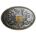 Nocona Belt Co. женский MF E initial ремень пряжка серебряный 