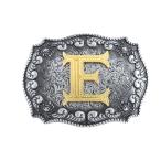 HUABOLA CALYN Belt Buckle Men, Western Cowboy Rodeo Small Alphabet Letter A