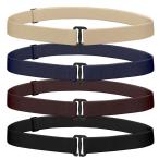 Falari 4 Pieces Women Elastic Stretch Belt Invisible No Show Waist Belt wit