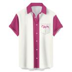 QIVICIMA Button Down Hawaiian Shirts for Men Short Sleeve Bowling Shirts An