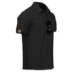 V VALANCH Black Polo Shirts for Men Short Sleeve Moisture Wicking Golf Polo