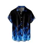 WRITKC Hawaiian Shirts for Men Loose Short Sleeve Mens Beach Shirts Resort