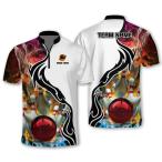 LASFOUR Personalized 3D Bowling Jerseys for Men, Custom Bowling Shirts for