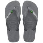 ショッピングhavaianas Havaianas Unisex Brazil Logo Sandal Steel Grey Flip Flop, 7-8 US Women