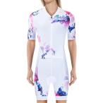 Womens Cycling Jersey Set One-Piece Bike Shirt and Shorts Short Sleeve M