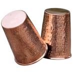 Daddy Shoppe Ayurvedic Pure Copper Water Tumbler Cups Glasses (Set of 2) Vi