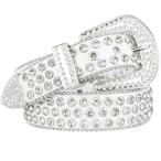 UTOWO женский мужской стразы Western ремень Kirakira crystal бриллиант заклепки кожаный ремень джинсы брюки для (