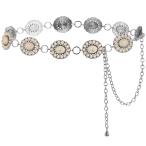 Tarpop Western Conti . цепь ремень женский серебряный овальный цепь ремень настройка возможный metal ремень пряжка имеется женский девушки платье 