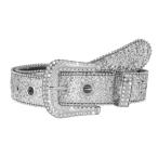  мода стразы кожаный ремень женский мужской we Stan kau девушка Kirakira stud имеется ремень джинсы брюки для ( серебряный ue