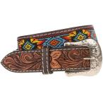 Western Fashion Accessories мужской бисер ремень, Brown, 34