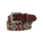 Nocona мужской цветочный tool do задний гонки ремень, ржавчина цвет, 34