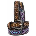  мужской женский 1.5 дюймовый we Stan цветочный two рубин z полный серый n кожаный ремень 26RT42B