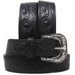 Western 1-3/4 дюймовый конический цветочный палец на ноге ru полный серый n чёрная кожа ремень 26RS08T