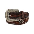 Angel Ranch Western ремень женский Stone over Ray цветочный D140002602, Brown, X-Large