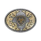 Ariat мужской Oval цветочный fili Gree ремень пряжка цвет : Gold 