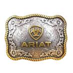 Ariat мужской прямоугольный раунд край ремень пряжка серебряный Gold OS