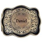 WINTERFELL Personalized Western Belt Buckles Men, Initial Cowboy Rodeo Flor