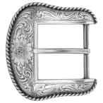  женский античный образец metal ремень пряжка, Vintage серебряный -4, Large