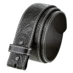Belts.com мужской BS118 мужской запад часть цветок скульптура . вдавлено . кожаный ремень ремешок 1.5" 38 черный 