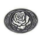MASOP Vintage овальный цветок rose ремень пряжка kau девушка мужской Rodeo цветочный metal US размер : average цвет :