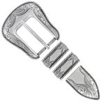 Cowboy Craft Replacement Buckle Set Western Antique Engraved Rope Edge Belt