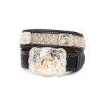 West Starkau волосы ремень мужской женский we Stan kau Boy кожаный ремень длинный звуковой сигнал лошадь самец курица kau Boy ... флаг, лошадь черный 