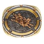 M&amp;F Western 4 x 3 1/2 дюймовый Crumrine Bull Rider балка b тросик окантовка ремень пряжка 