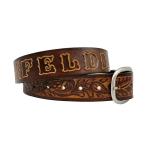 Personalized Leather Belt Father's Day Gift with Tooled Custom Name - Free